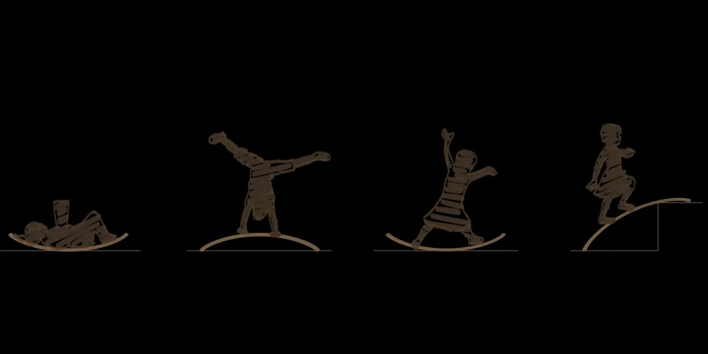 Coco Village Balance Board Felt - Grey