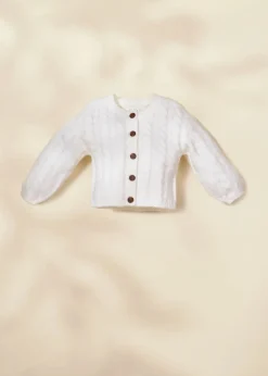 Coco Village Cardigan White 9-12m