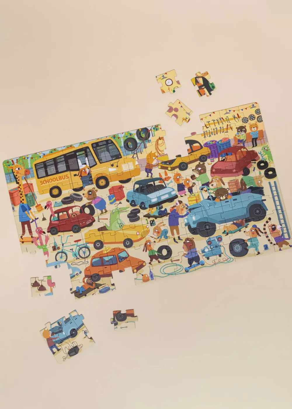 Coco Village Carry-On Puzzle - Busy Garage - 104pcs