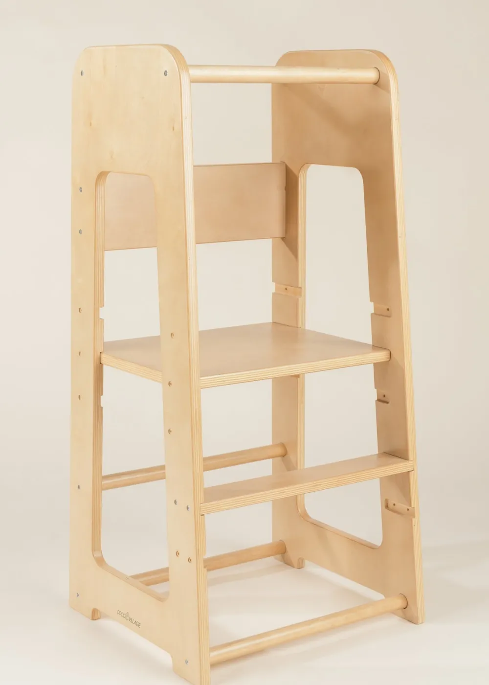Coco Village Educational Tower - Natural Wood