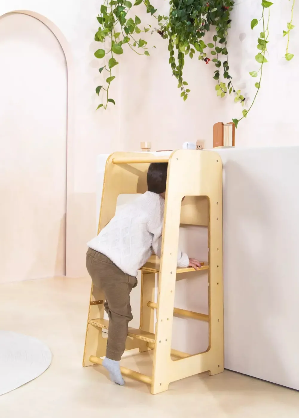 Coco Village Educational Tower - Natural Wood