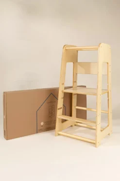 Coco Village Educational Tower - Natural Wood