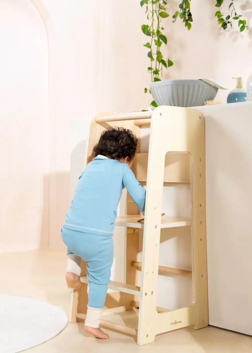 Coco Village Educational Tower - Natural Wood
