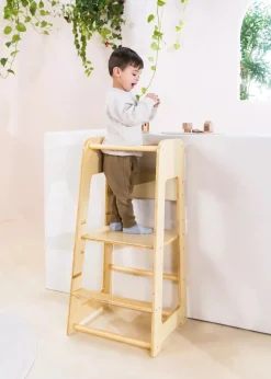 Coco Village Educational Tower - Natural Wood
