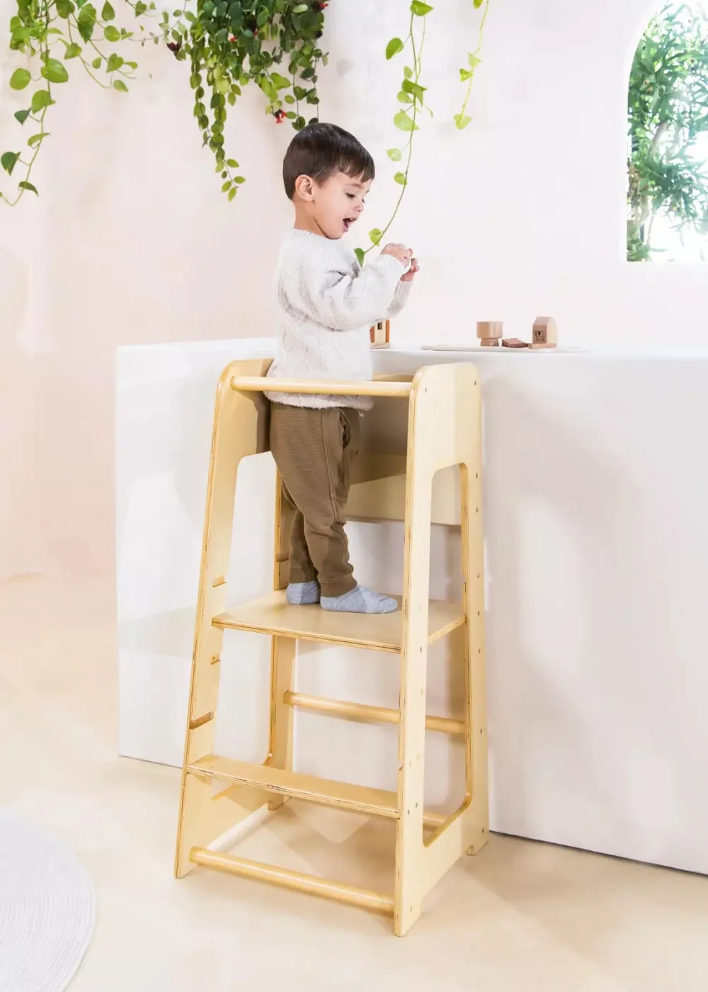 Coco Village Educational Tower - Natural Wood