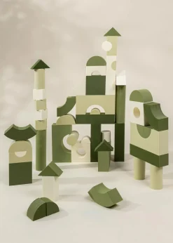 Coco Village EVA Foam Building Blocks Set - Medium (52pcs) GREEN COMBO