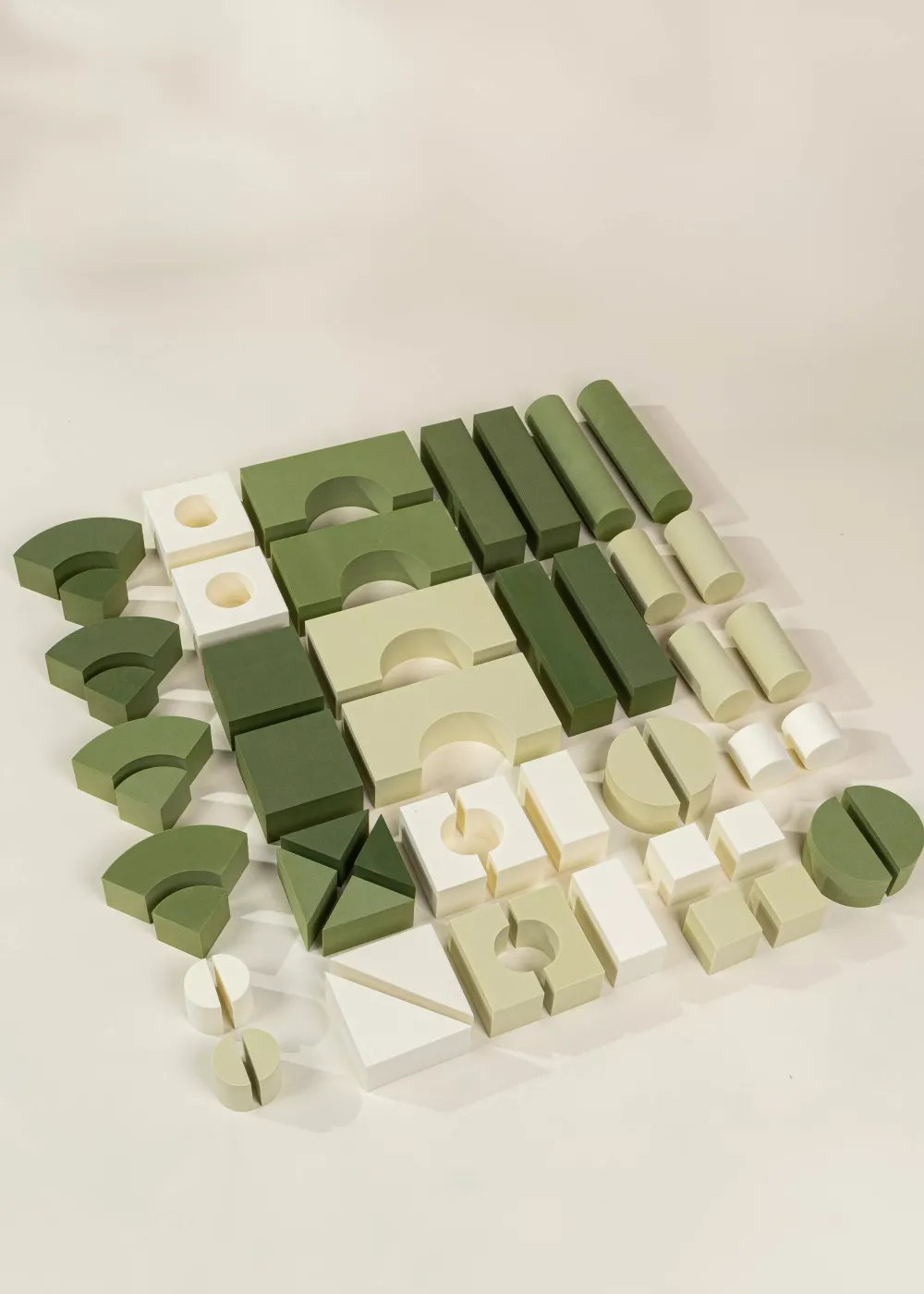 Coco Village EVA Foam Building Blocks Set - Medium (52pcs) GREEN COMBO