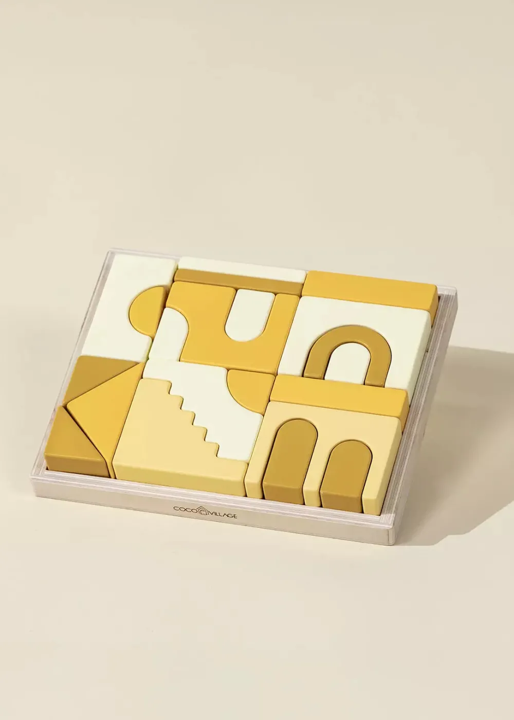 Coco Village Houses Wooden Creative Blocks Set - 21 pcs