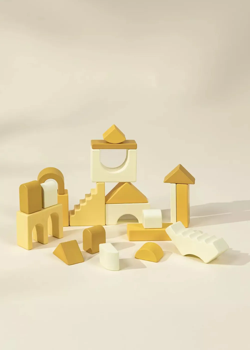 Coco Village Houses Wooden Creative Blocks Set - 21 pcs