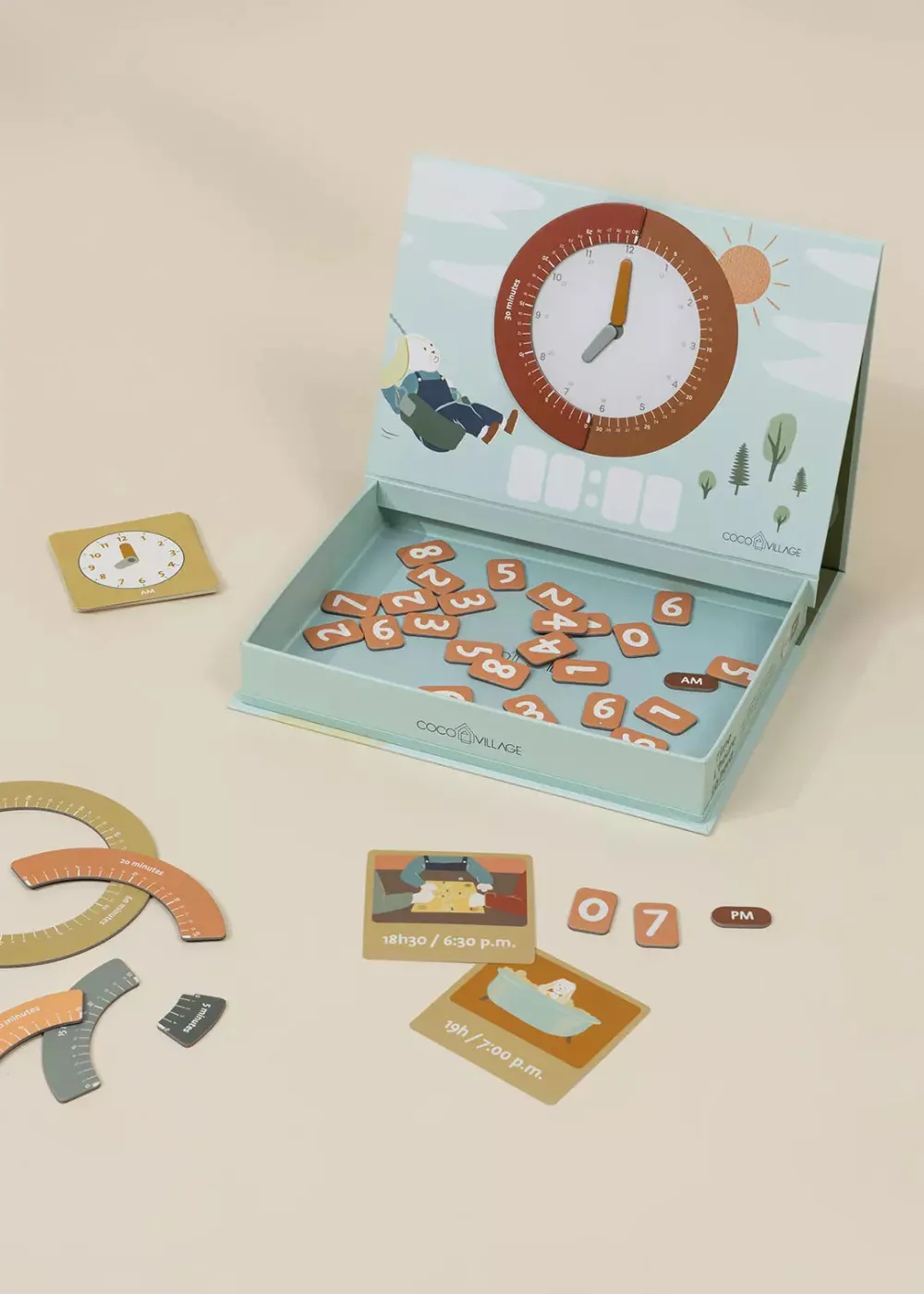Coco Village Magnetic Learning Playset – Time