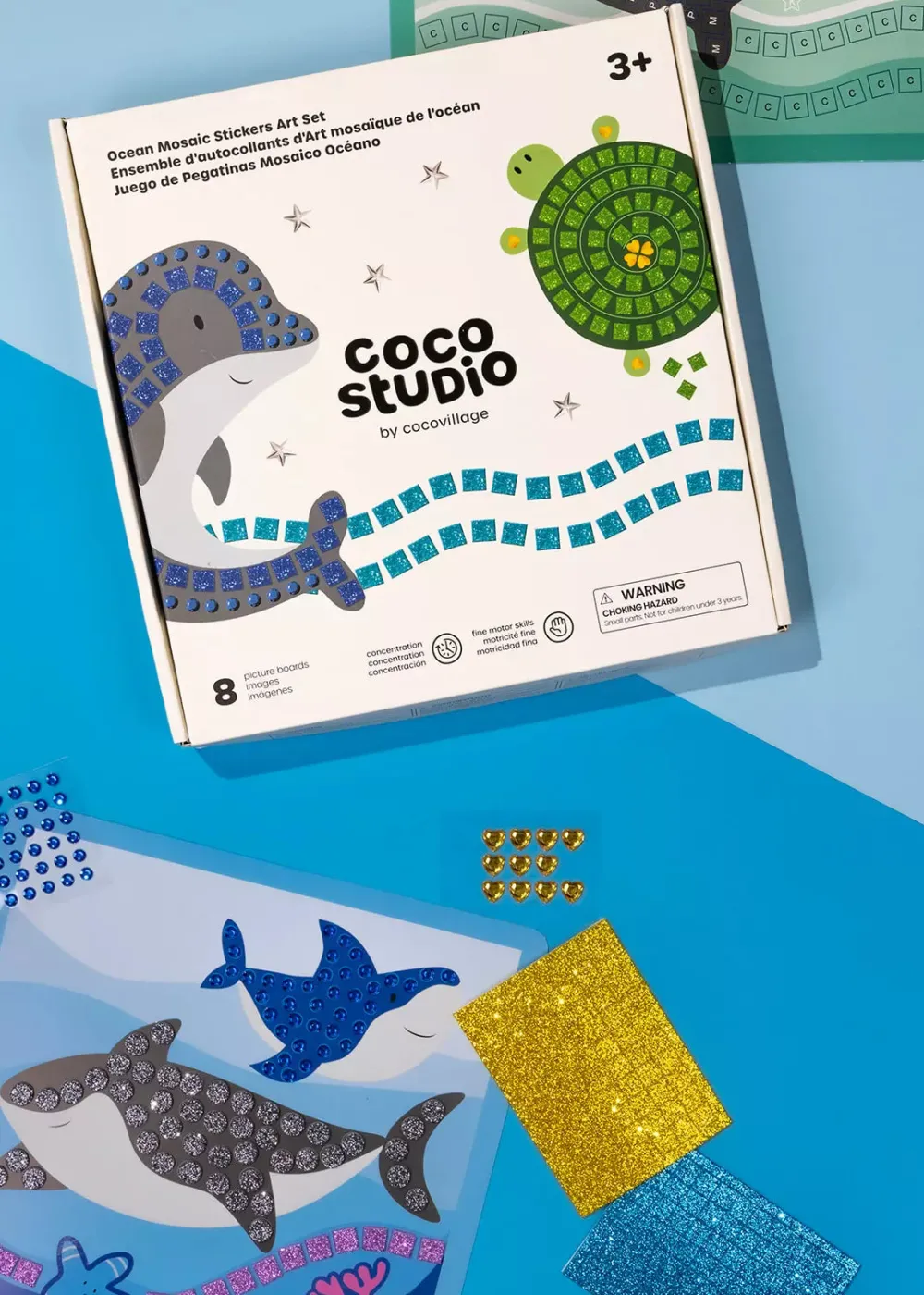 Coco Village Ocean Mosaic Stickers Art Set - 8 pcs