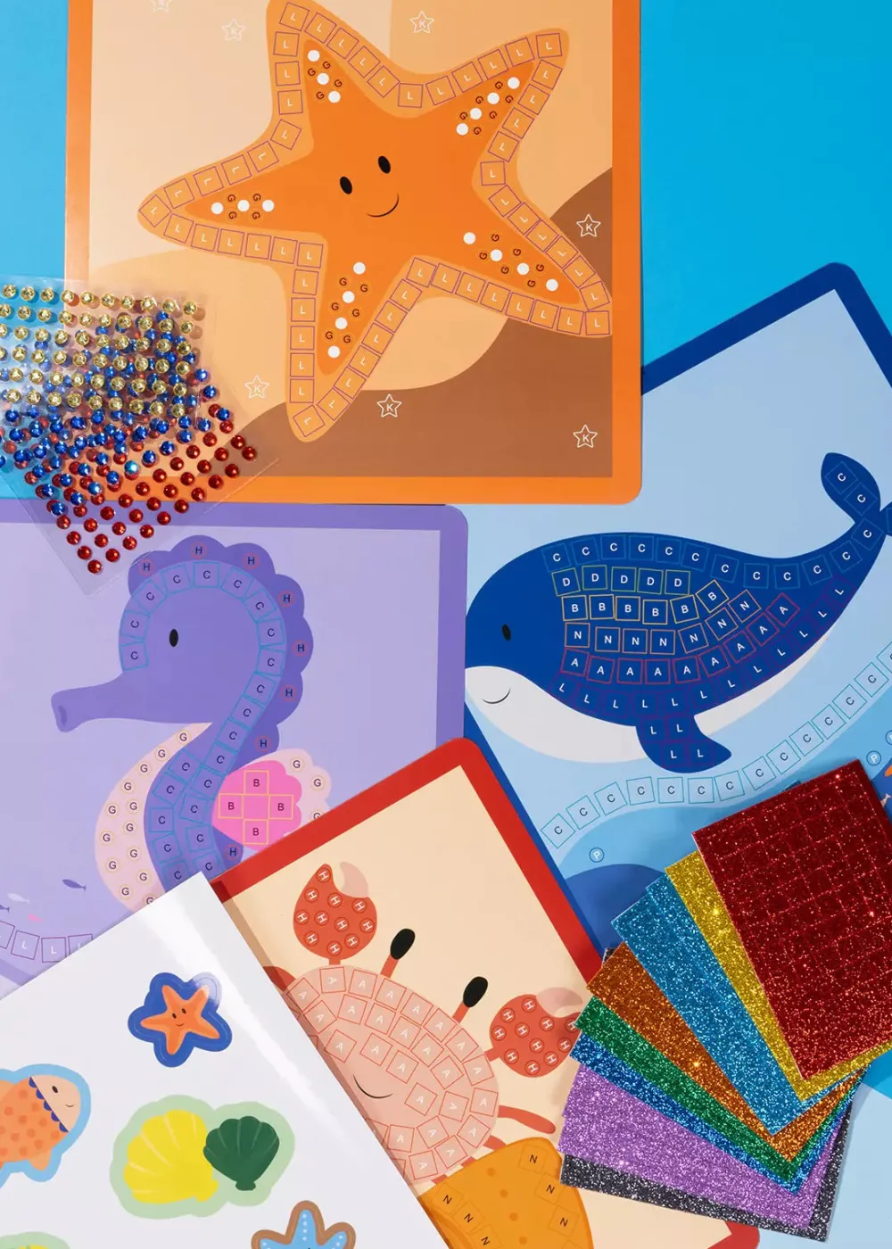 Coco Village Ocean Mosaic Stickers Art Set - 8 pcs