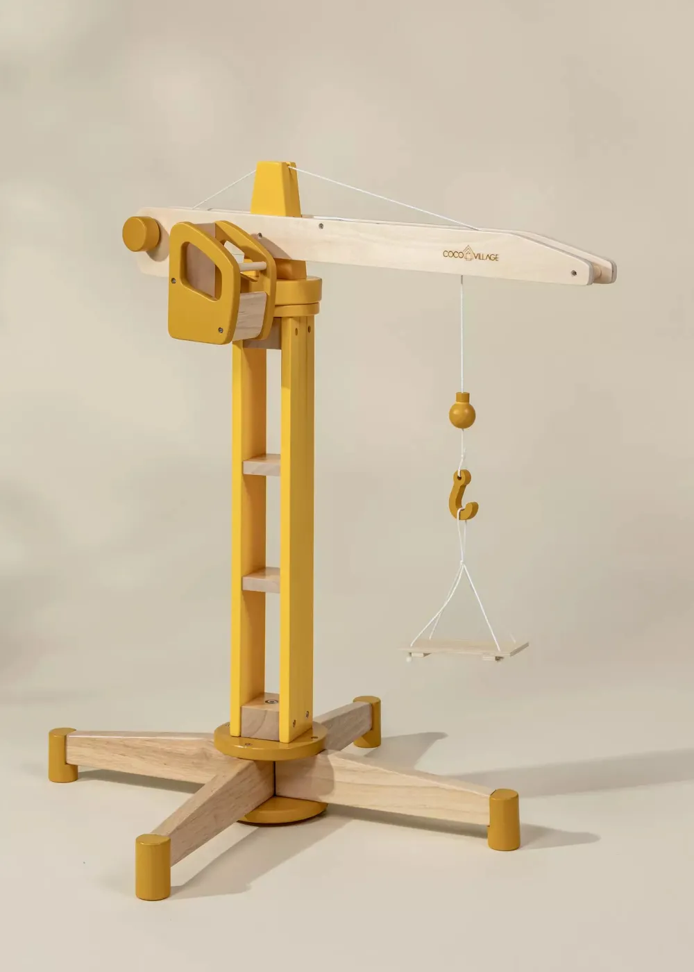 Coco Village Oversized Wooden Construction Crane