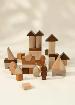 Coco Village Premium Wooden Construction Blocks Set - 56pcs