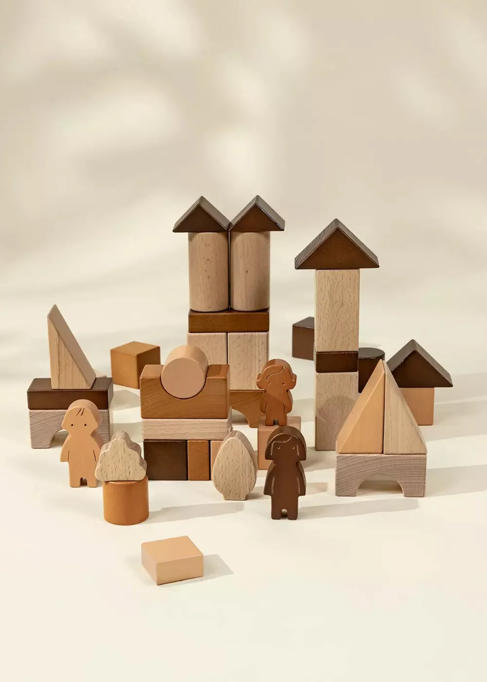 Coco Village Premium Wooden Construction Blocks Set - 56pcs