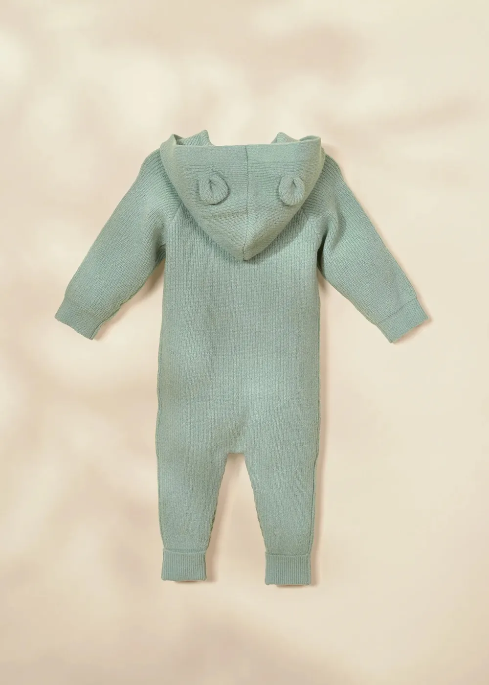 Coco Village Rib Knit Raglan Romper Green 0-3m