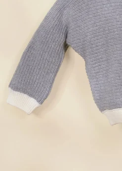 Coco Village Rib Knit Sweater Grey 0-3m
