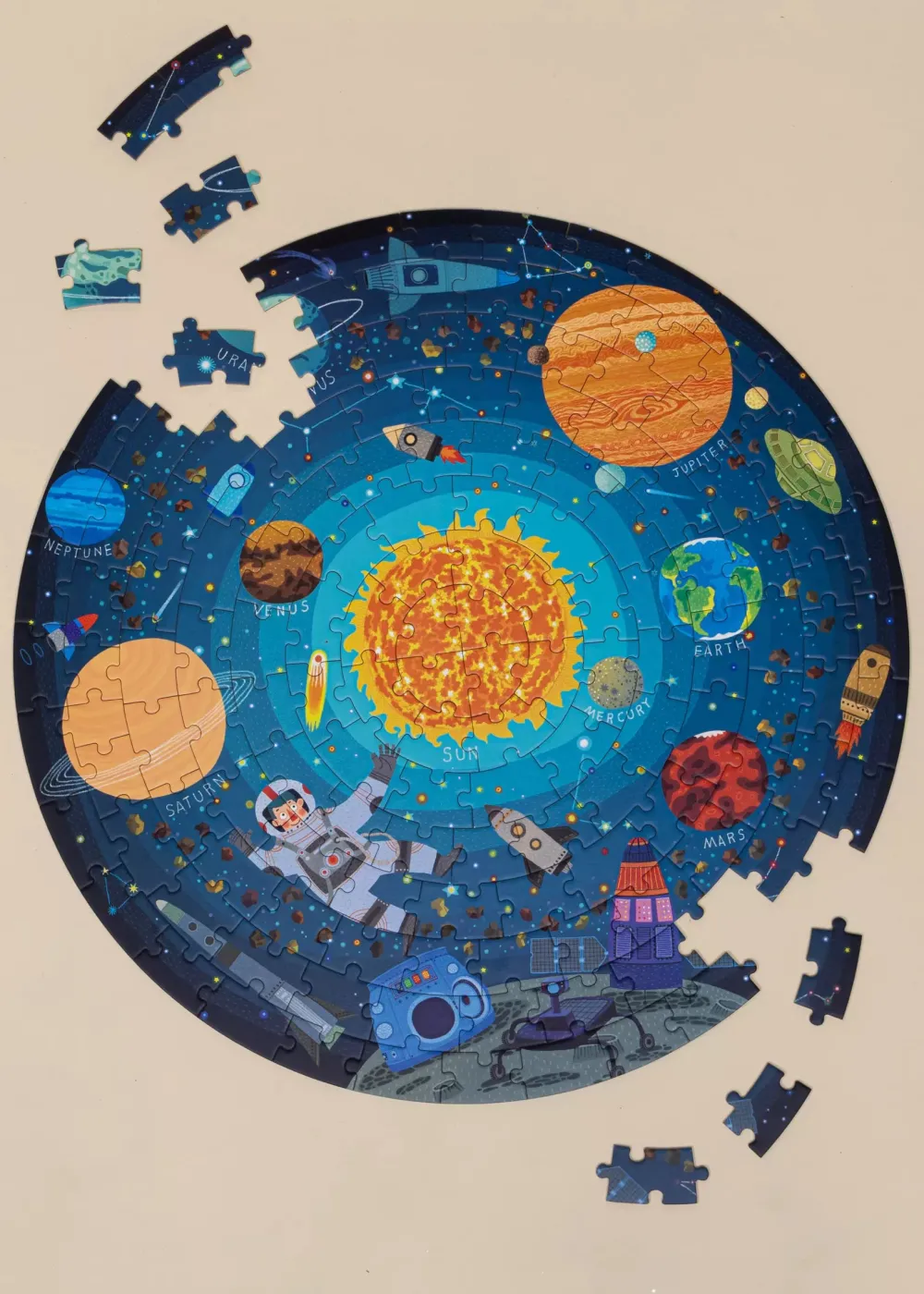 Coco Village Round Puzzle - Galaxy Exploration - 150pcs