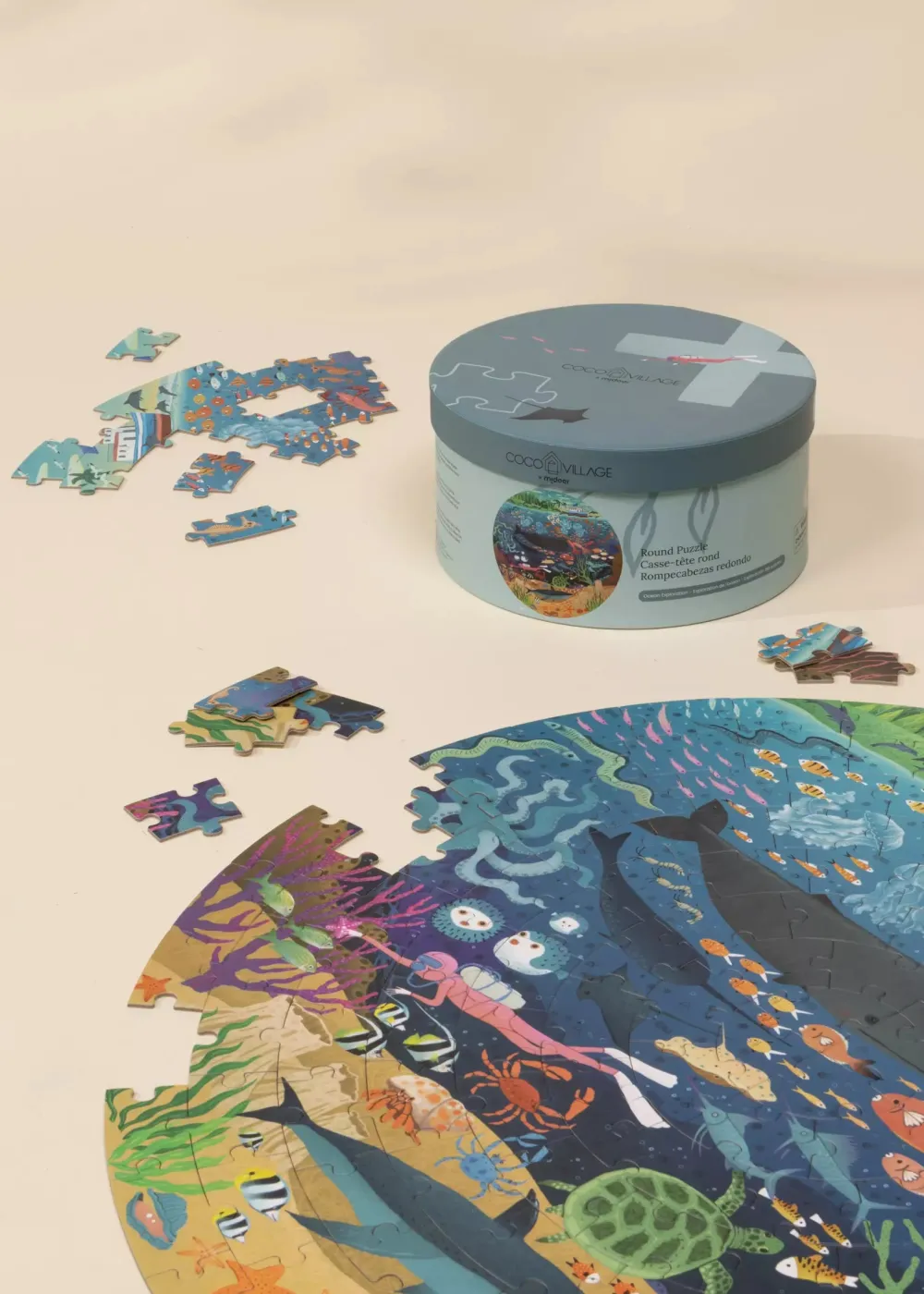 Coco Village Round Puzzle - Ocean Exploration - 150pcs