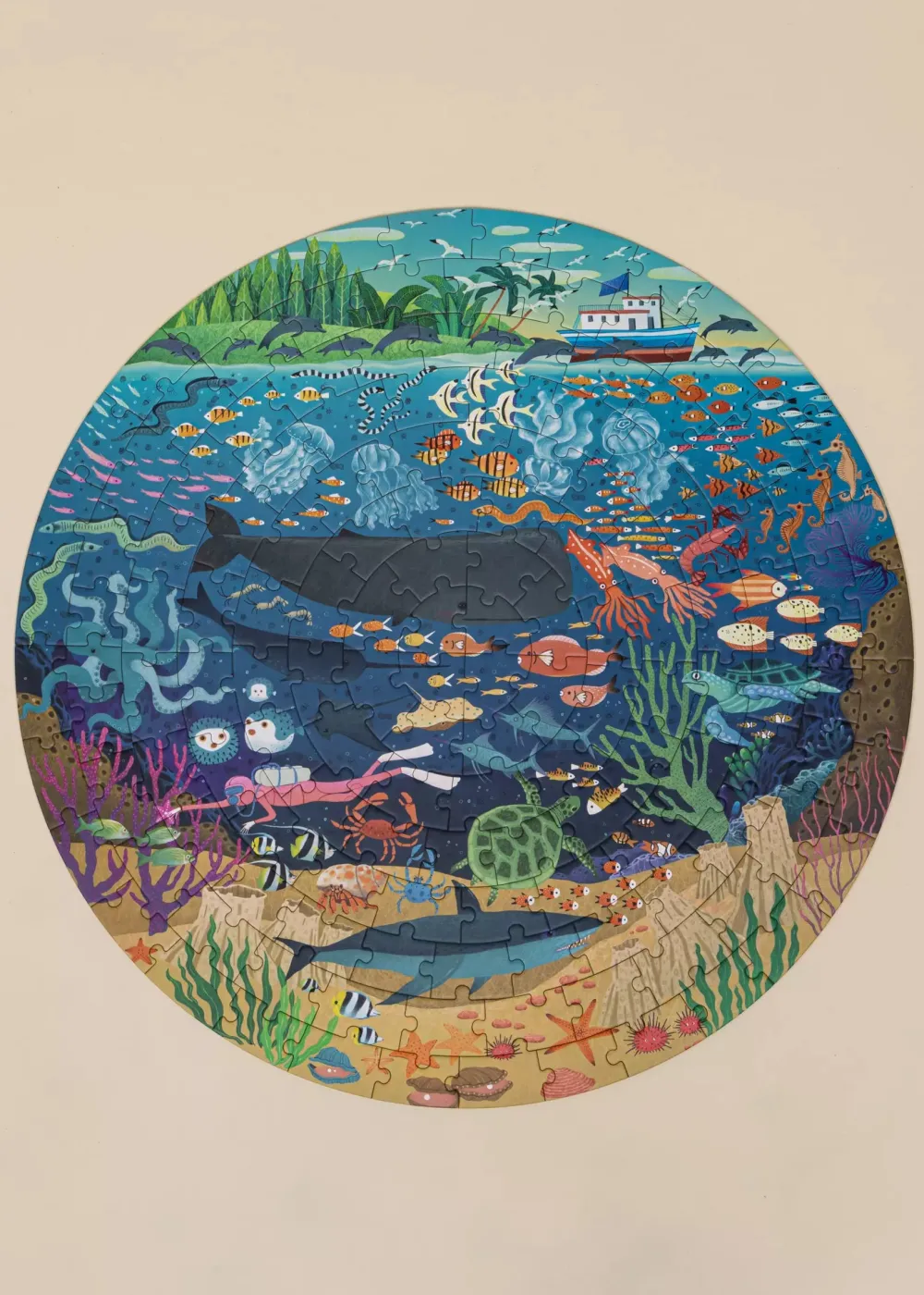 Coco Village Round Puzzle - Ocean Exploration - 150pcs