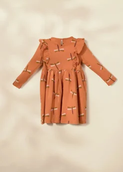 Coco Village Ruffle LS Dress Pink 9-12m