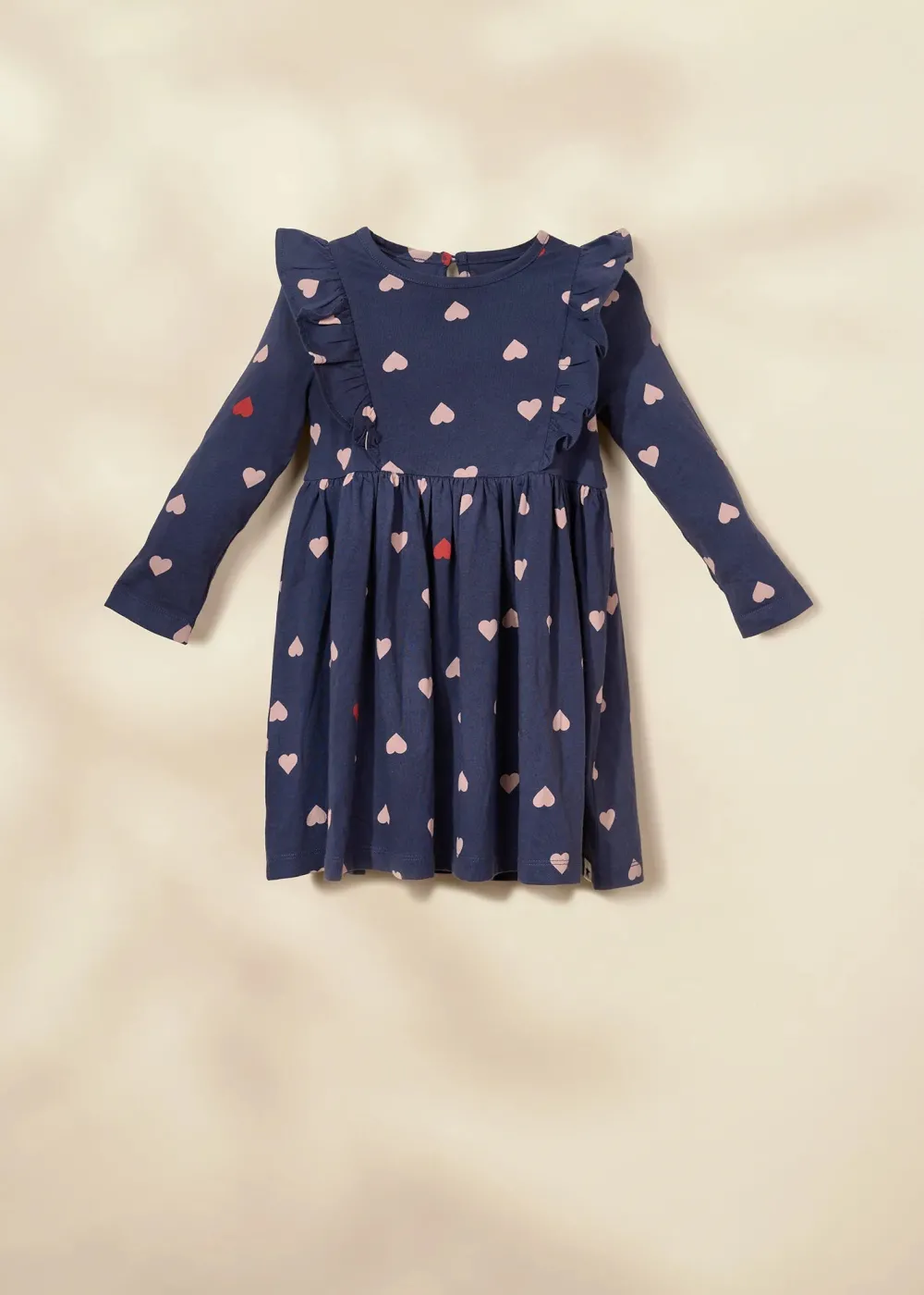 Coco Village Ruffle LS Dress Pink 9-12m