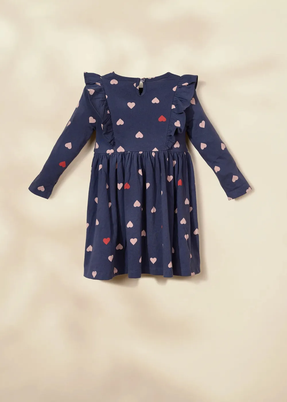 Coco Village Ruffle LS Dress Pink 9-12m