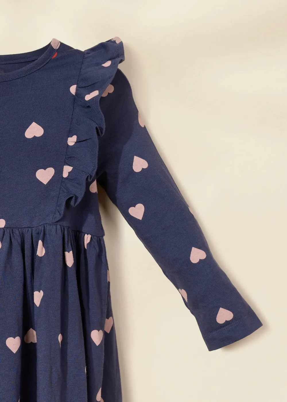 Coco Village Ruffle LS Dress Pink 9-12m