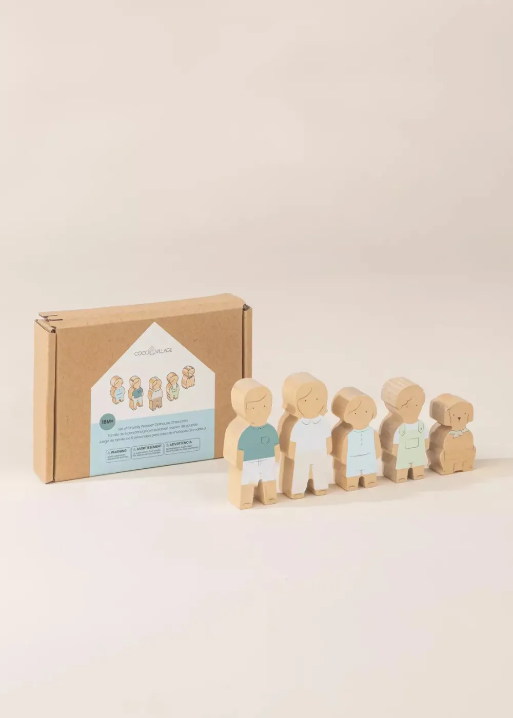 Coco Village Set of 5 Family Wooden Doll House Characters