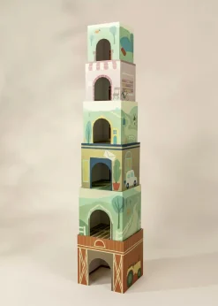 Coco Village Set of 6 Oversized Stacking Boxes -The Countryside