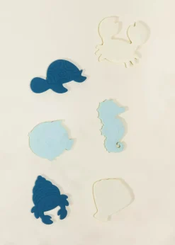 Coco Village Set of 6 Silicone Mini Bath Suction Toys