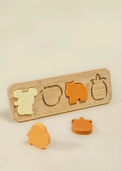 Coco Village Silicone Puzzle on Wooden Plate - Jungle