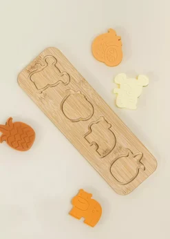 Coco Village Silicone Puzzle on Wooden Plate - Jungle