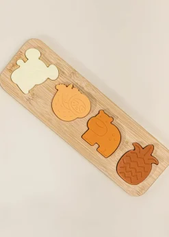 Coco Village Silicone Puzzle on Wooden Plate - Jungle