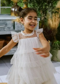 Coco Village Tiered Dress White 9-12m