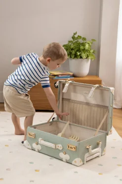 Coco Village Vegan Leather Carry-On Suitcase - Ocean