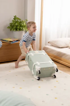 Coco Village Vegan Leather Carry-On Suitcase - Ocean