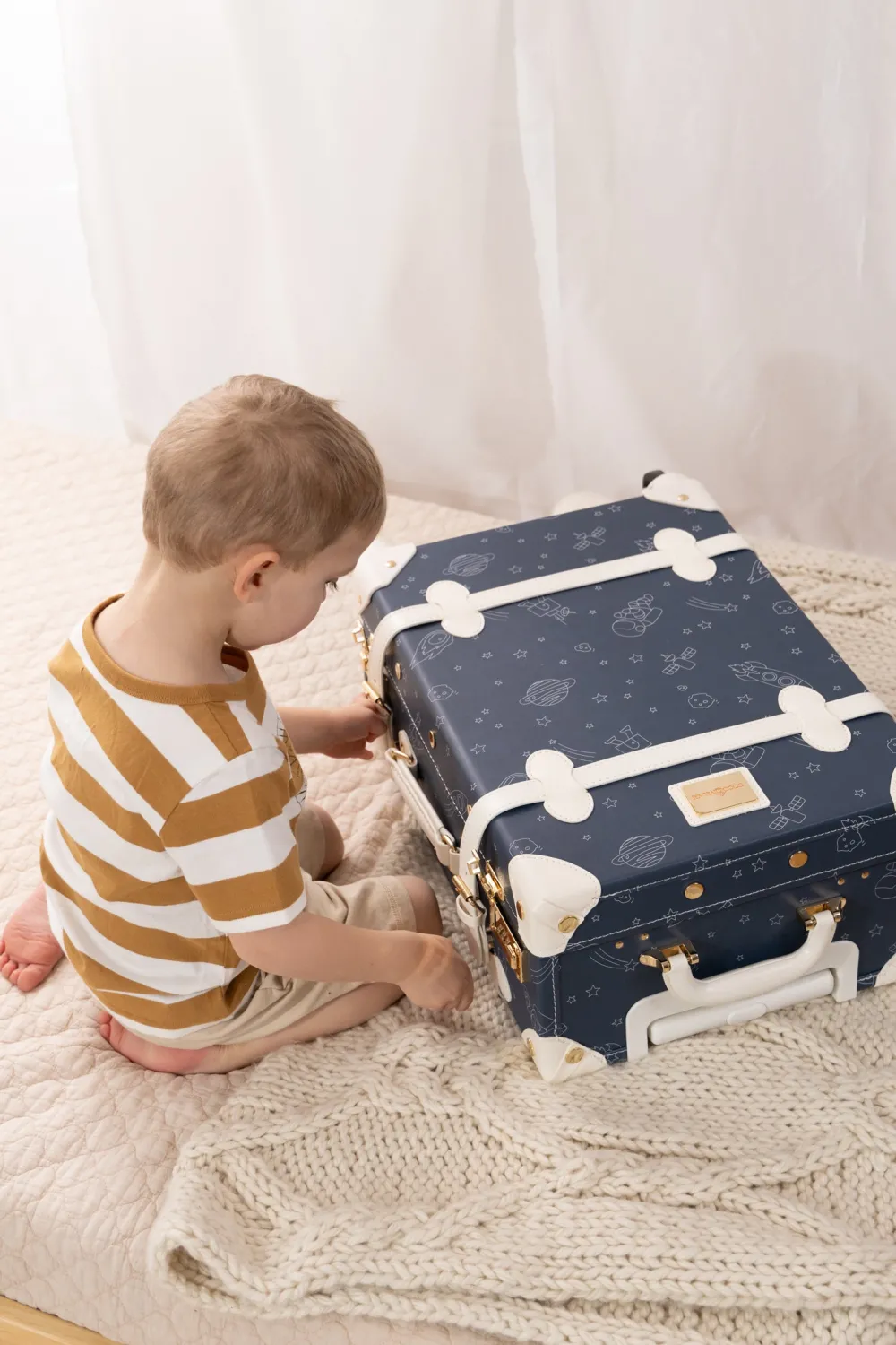 Coco Village Vegan Leather Carry-On Suitcase - Space