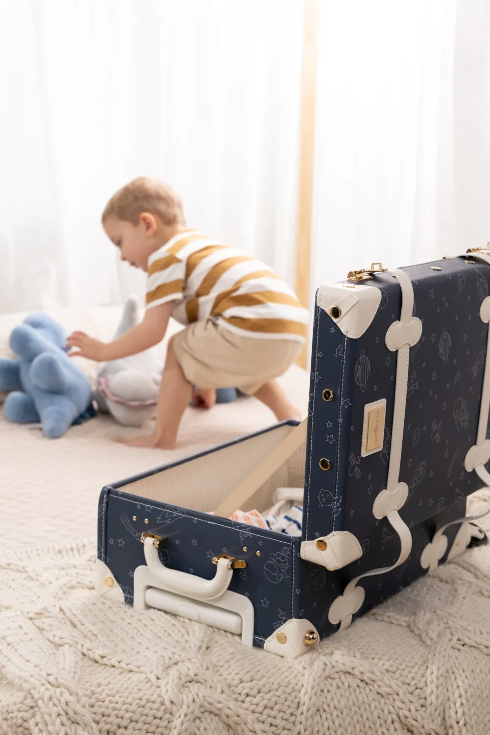 Coco Village Vegan Leather Carry-On Suitcase - Space