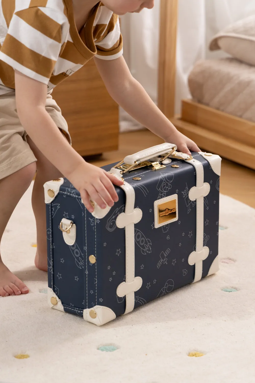 Coco Village Vegan Leather Play Suitcase - Space