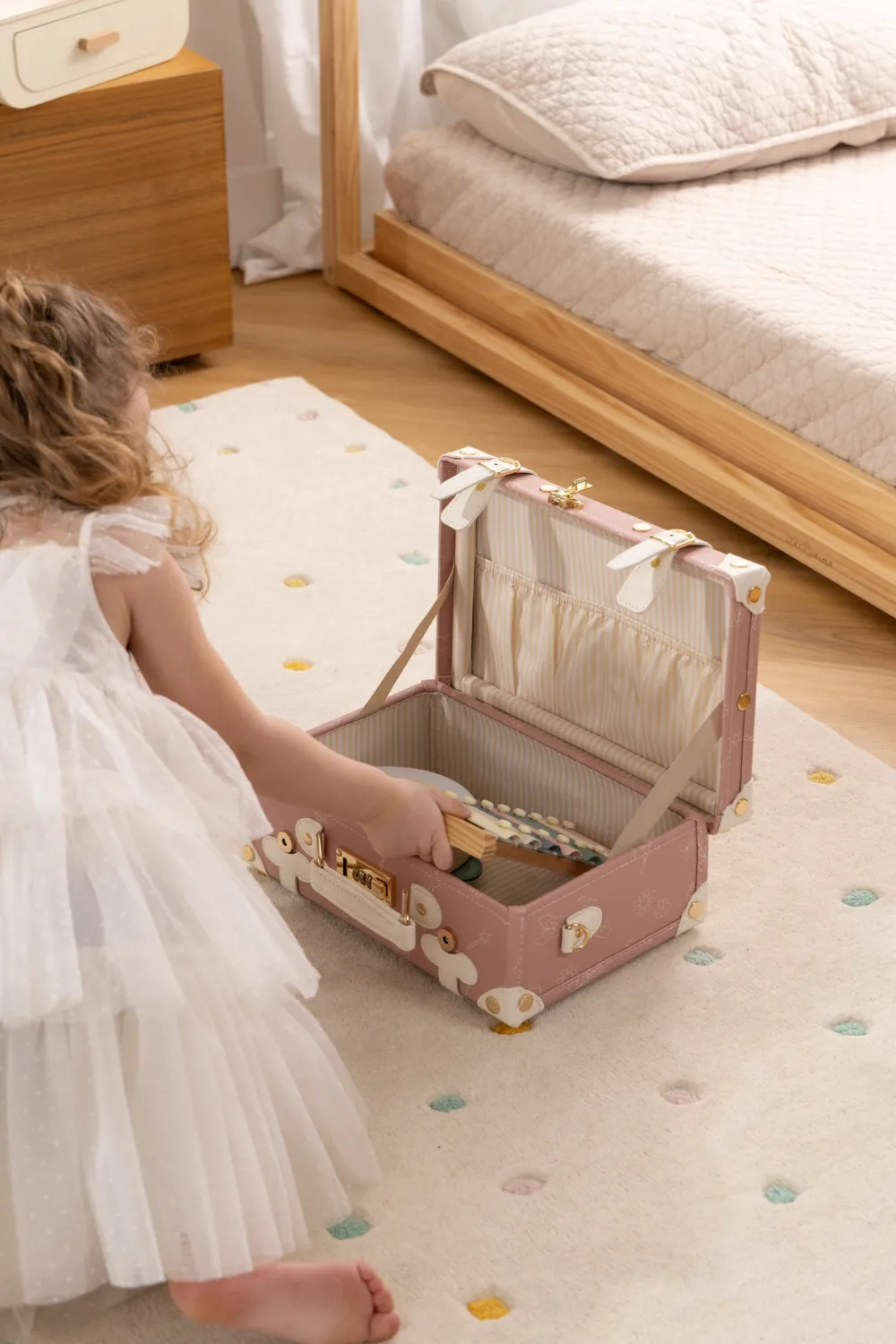 Coco Village Vegan Leather Play Suitcase - Ballerina