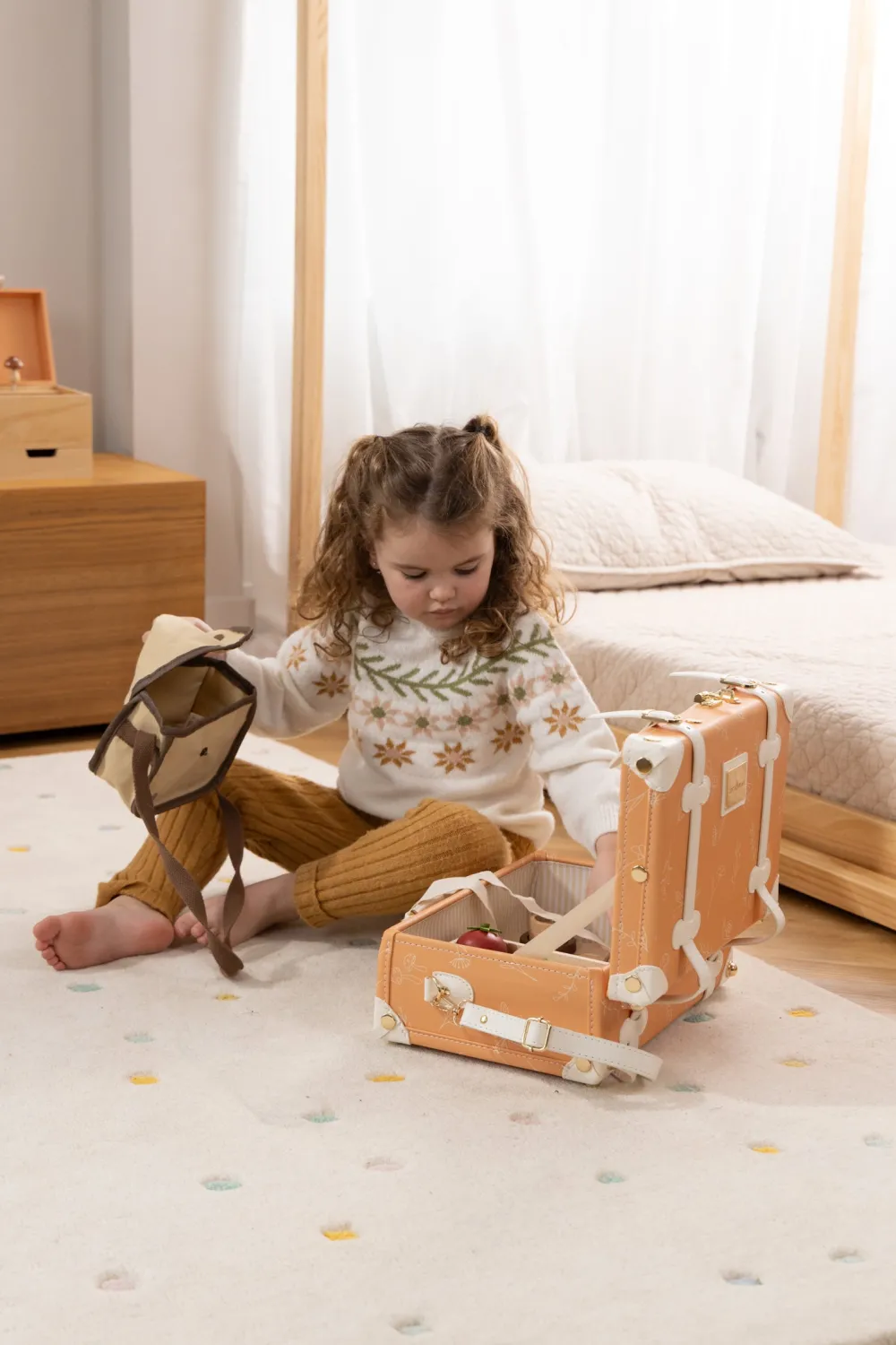 Coco Village Vegan Leather Play Suitcase - Nature