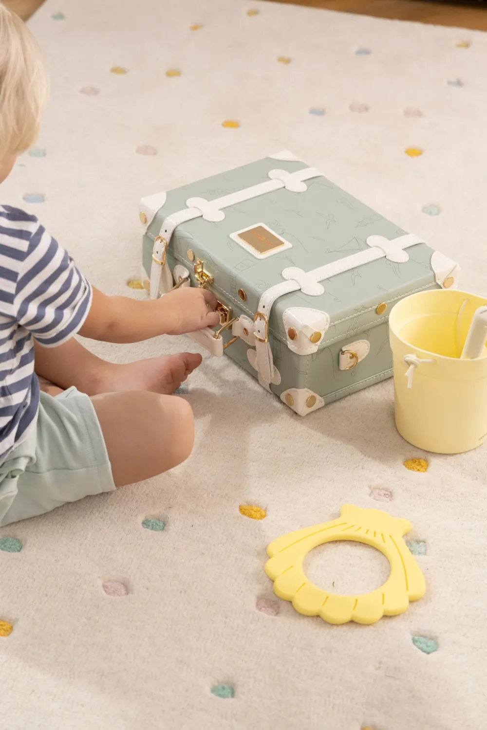 Coco Village Vegan Leather Play Suitcase - Ocean