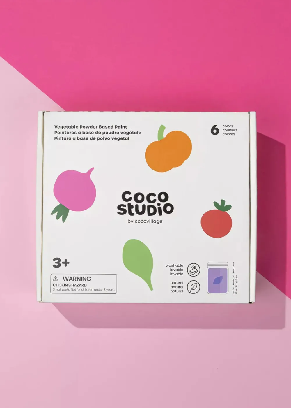 Coco Village Vegetable Powder Based Paint Set - 6 Colors