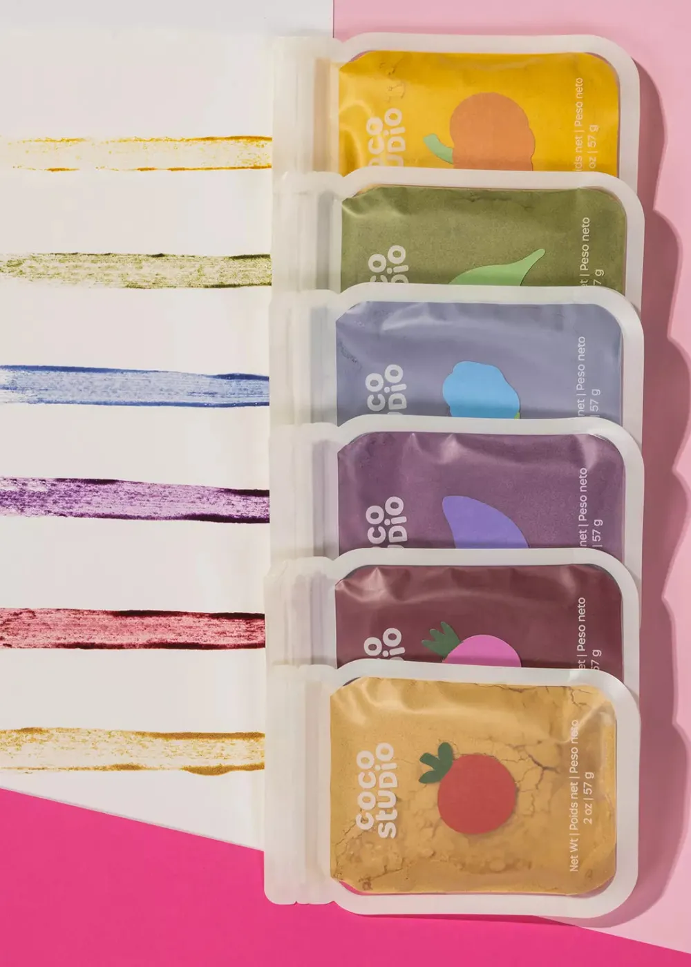 Coco Village Vegetable Powder Based Paint Set - 6 Colors