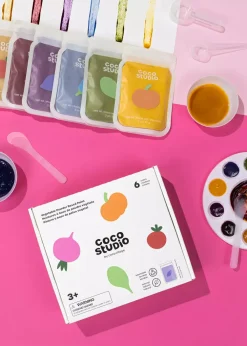 Coco Village Vegetable Powder Based Paint Set - 6 Colors