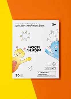 Coco Village Watercolor Monster Painting Book - 30 pages