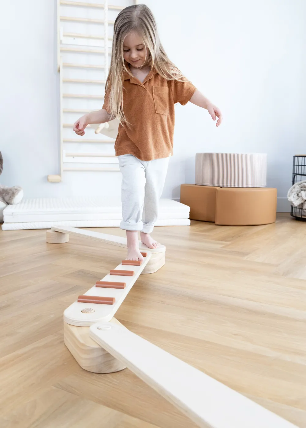 Coco Village Wooden Balance Beams Set - Stripes