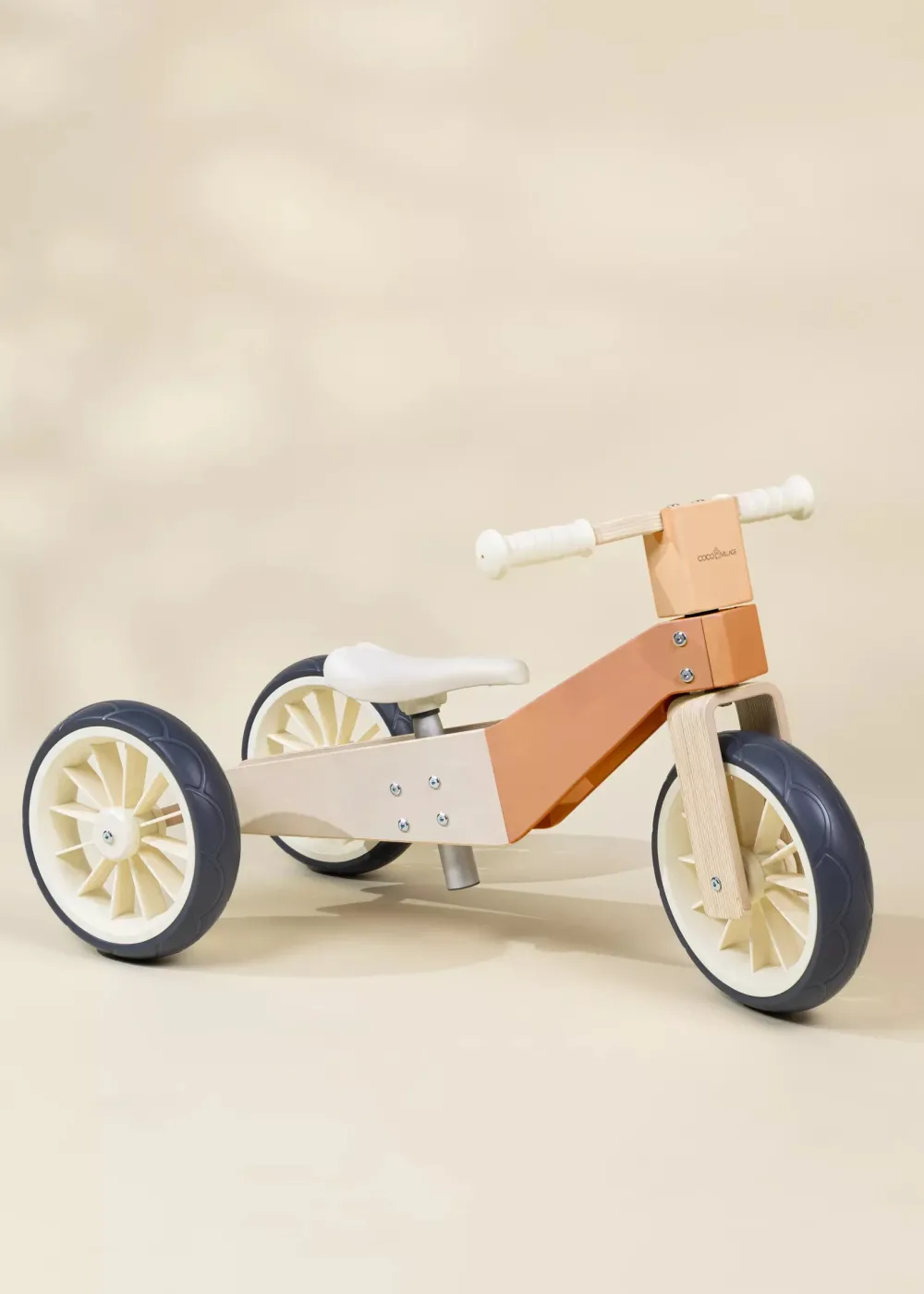 Coco Village Wooden Balance Bike 3-in-1 - Grapefruit