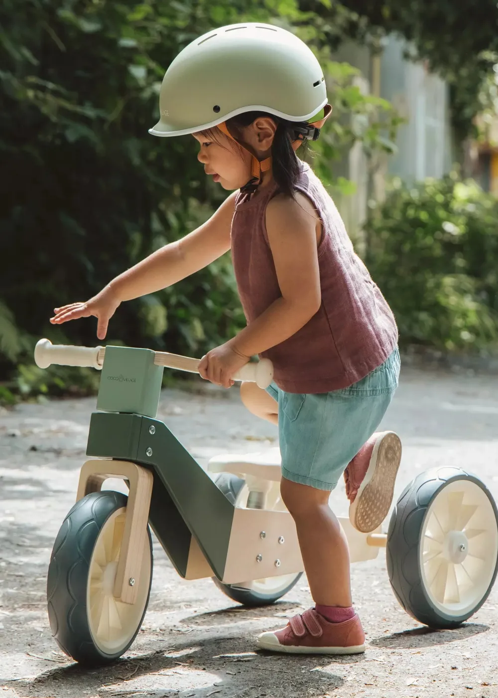 Coco Village Wooden Balance Bike 3-in-1 - Seafoam